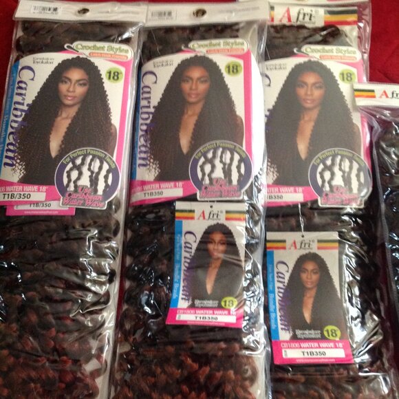 Lot of 5 Carribbean Water Wave Kanekalon Bundle Braids - Picture 2 of 6